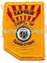 ARIZONA,ARIZONA DEPARTMENT OF CORRECTIONS BADGE PATCH CAPTAIN 1 STATE SHAPED_wm
